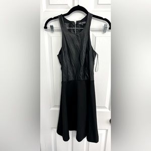 Lady Dutch Faux Leather Mini Dress